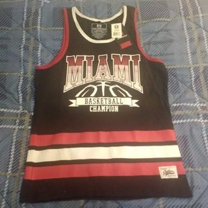 South Pole Miami basketball black tanktop